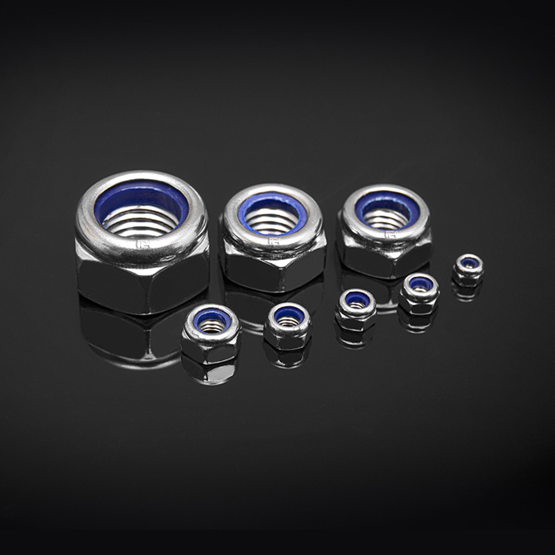 DIN 985 roestvrijstalen heersende koppeltype zeshoekige dunne moeren met niet-metalen inzetstuk