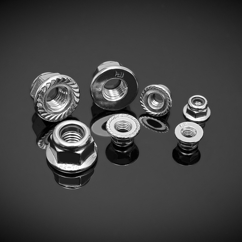 DIN6927 roestvrijstalen niet-metalen flensborgmoeren DIN6927 roestvrijstalen niet-metalen flensborgmoeren